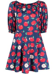 Boutique Moschino расклешенное платье мини с принтом