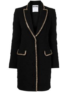 Moschino короткое платье-блейзер с цепочкой