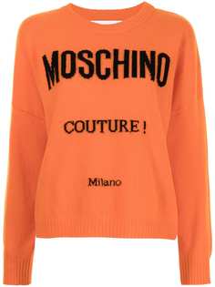Moschino джемпер вязки интарсия с логотипом