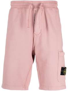 Stone Island шорты с нашивкой-логотипом