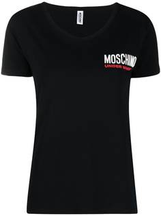 Moschino футболка с короткими рукавами и вышитым логотипом