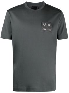 Emporio Armani футболка с короткими рукавами и нашивкой-логотипом
