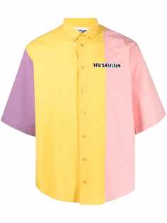 Moschino рубашка с контрастными вставками