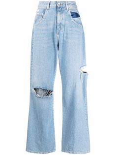 ICON DENIM широкие джинсы Maja с эффектом потертости