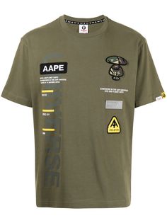 AAPE BY *A BATHING APE® футболка с нашивкой