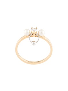 Delfina Delettrez кольцо Two In One из желтого золота с бриллиантом