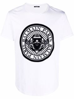 Balmain футболка с фактурным логотипом