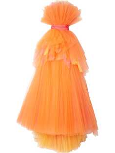 Carolina Herrera вечернее платье из тюля с бантом