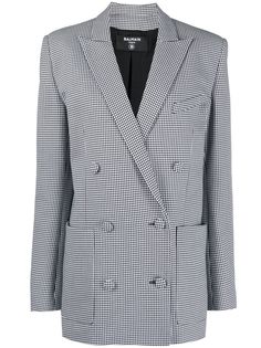 Balmain блейзер в ломаную клетку