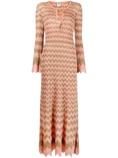 M Missoni трикотажное платье макси с узором