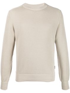Z Zegna фактурный джемпер с круглым вырезом