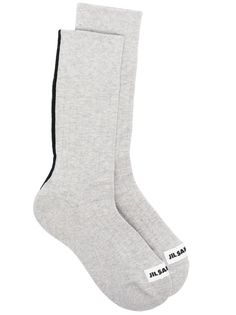 Jil Sander носки с нашивкой-логотипом