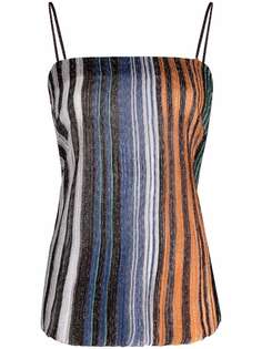 Missoni полосатый топ с эффектом металлик