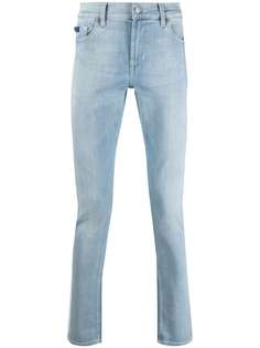 7 For All Mankind узкие джинсы с эффектом потертости