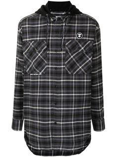 AAPE BY *A BATHING APE® фланелевая рубашка в клетку