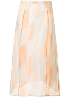 Jil Sander юбка А-силуэта с геометричным узором