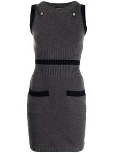 Chanel Pre-Owned трикотажное платье мини без рукавов