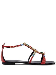 Giuseppe Zanotti сандалии Elba с кристаллами