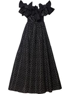 Carolina Herrera платье в горох с бантами