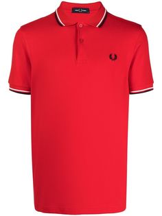 FRED PERRY рубашка поло с отделкой в полоску