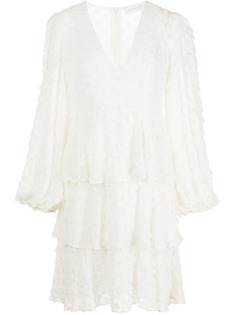 Zimmermann фактурное платье мини в горох