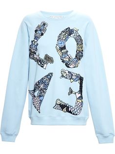 Mary Katrantzou Love embroidered sweatshirt