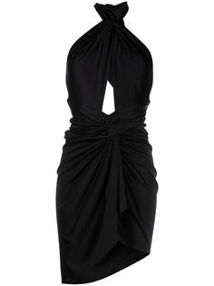Alexandre Vauthier платье с вырезом халтер и драпировкой