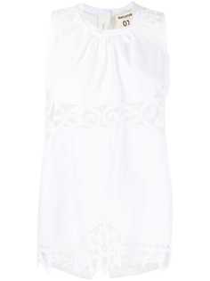 Semicouture блузка без рукавов с вышивкой