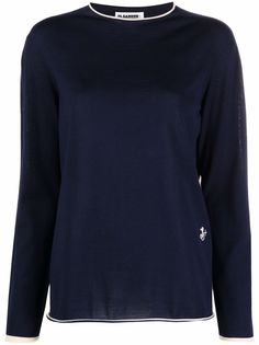 Jil Sander джемпер с вышитым логотипом