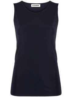 Jil Sander топ с круглым вырезом