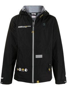 AAPE BY *A BATHING APE® непромокаемая куртка с капюшоном и логотипом