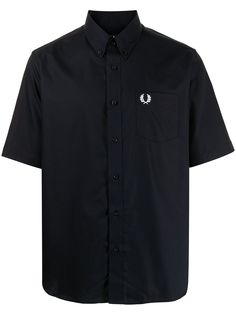 FRED PERRY рубашка с короткими рукавами и вышитым логотипом