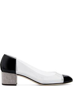 Giuseppe Zanotti туфли Vitrum с контрастной вставкой