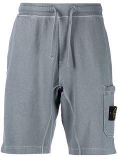 Stone Island спортивные шорты с кулиской и нашивкой-логотипом