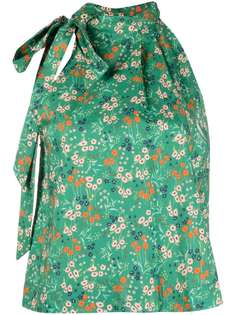 LAutre Chose блузка с вырезом халтер и цветочным принтом