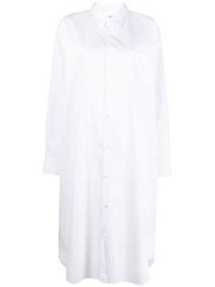 Junya Watanabe поплиновое платье-рубашка миди