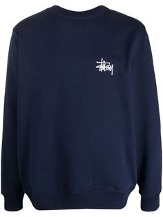 Stussy толстовка с круглым вырезом и логотипом