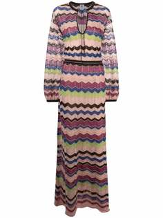 M Missoni платье макси с узором зигзаг