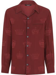 Dolce & Gabbana жаккардовая рубашка с принтом