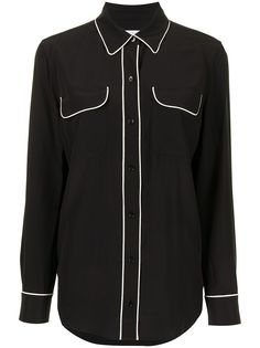 Equipment рубашка на пуговицах с контрастной отделкой