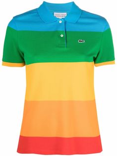 Lacoste полосатая рубашка поло с логотипом