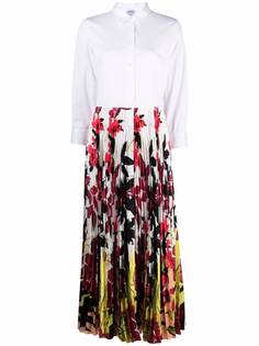 Sara Roka платье-рубашка со вставками и цветочным принтом