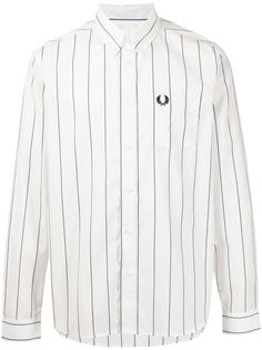 FRED PERRY рубашка оксфорд в полоску