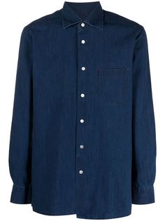 Kiton джинсовая рубашка на пуговицах