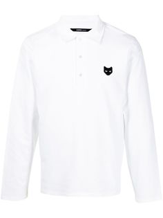 ZZERO BY SONGZIO рубашка поло с длинными рукавами и нашивкой-логотипом