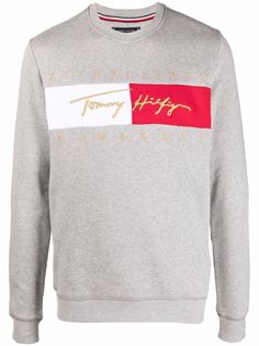 Tommy Hilfiger толстовка с вышивкой Signature Flag