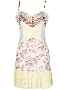 Blumarine платье на бретелях с кружевом