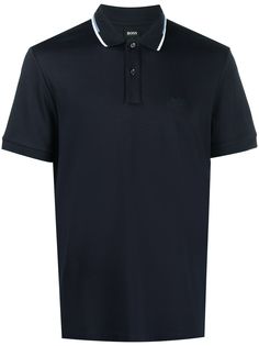 Boss Hugo Boss рубашка поло с контрастной отделкой