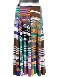 Missoni юбка с завышенной талией и вставками в рубчик