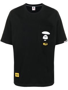 AAPE BY *A BATHING APE® футболка с карманом и логотипом